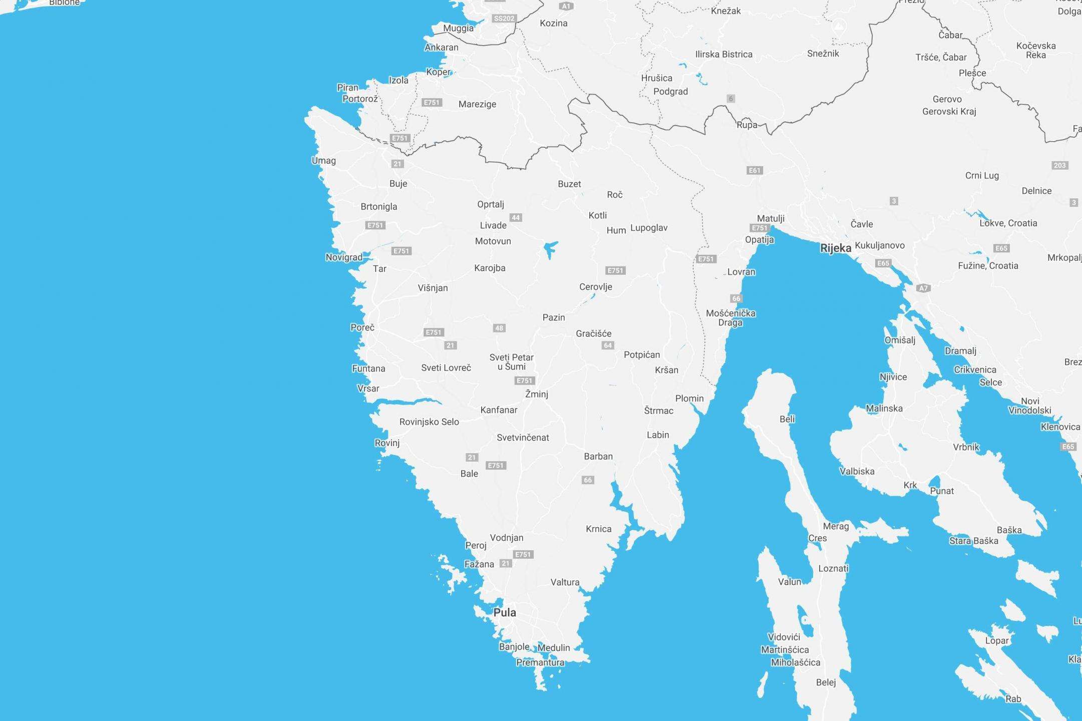 Истрия карта