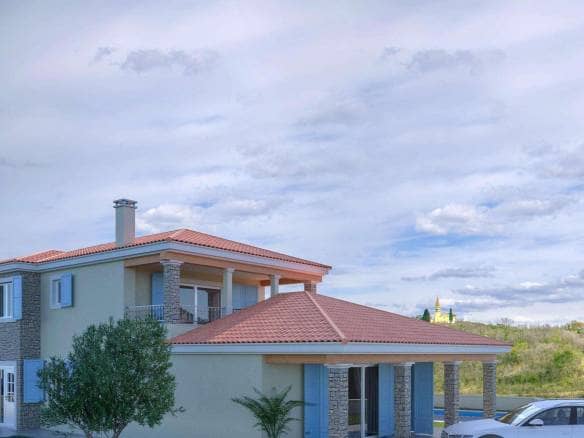 Momjan | Vila novogradnja z bazenom in čudovitim razgledom