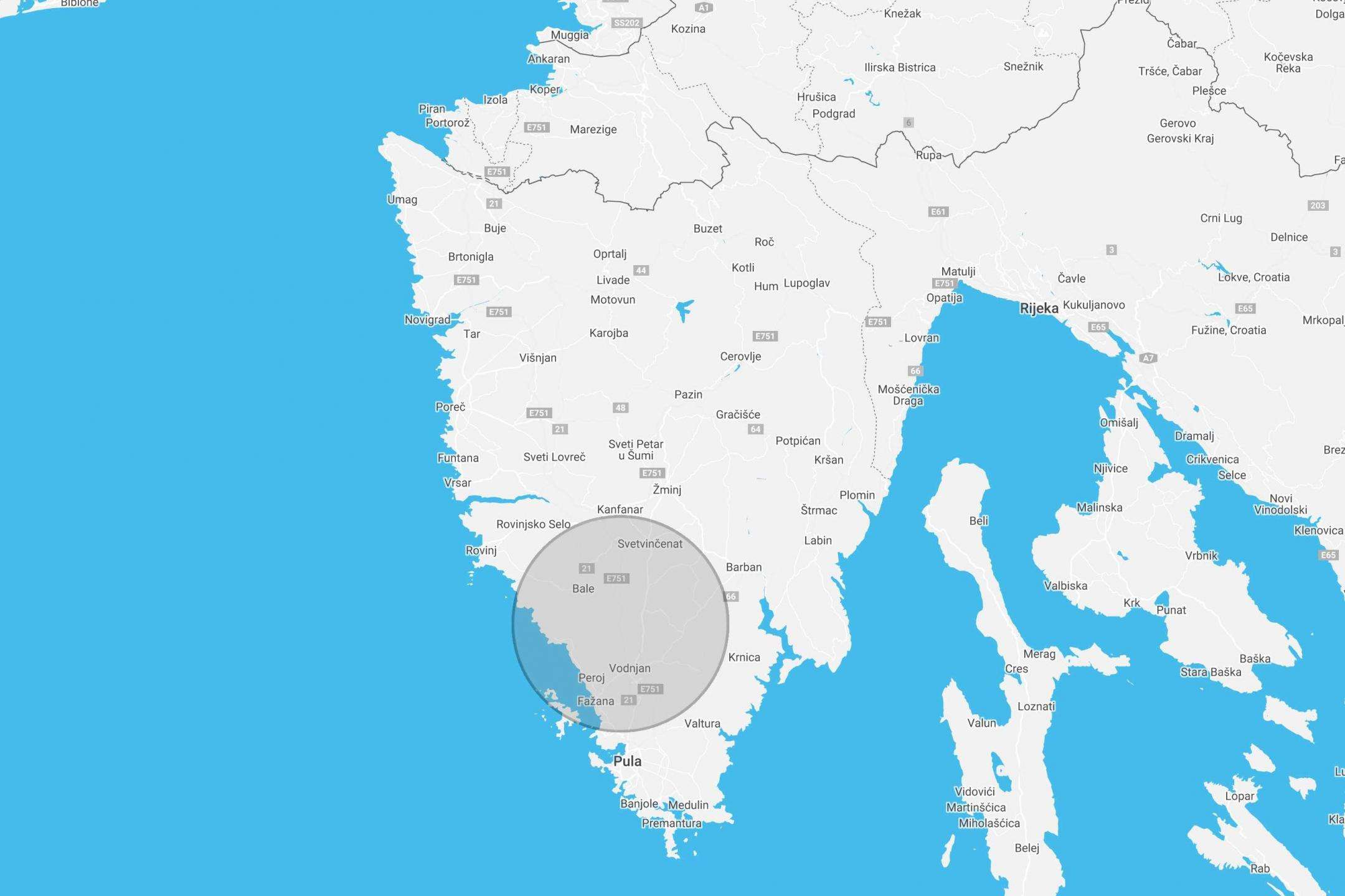 vodnjan map