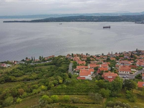 Umgebung von Koper | Schönes Baugrundstück für Investitionen mit offenem Meerblick