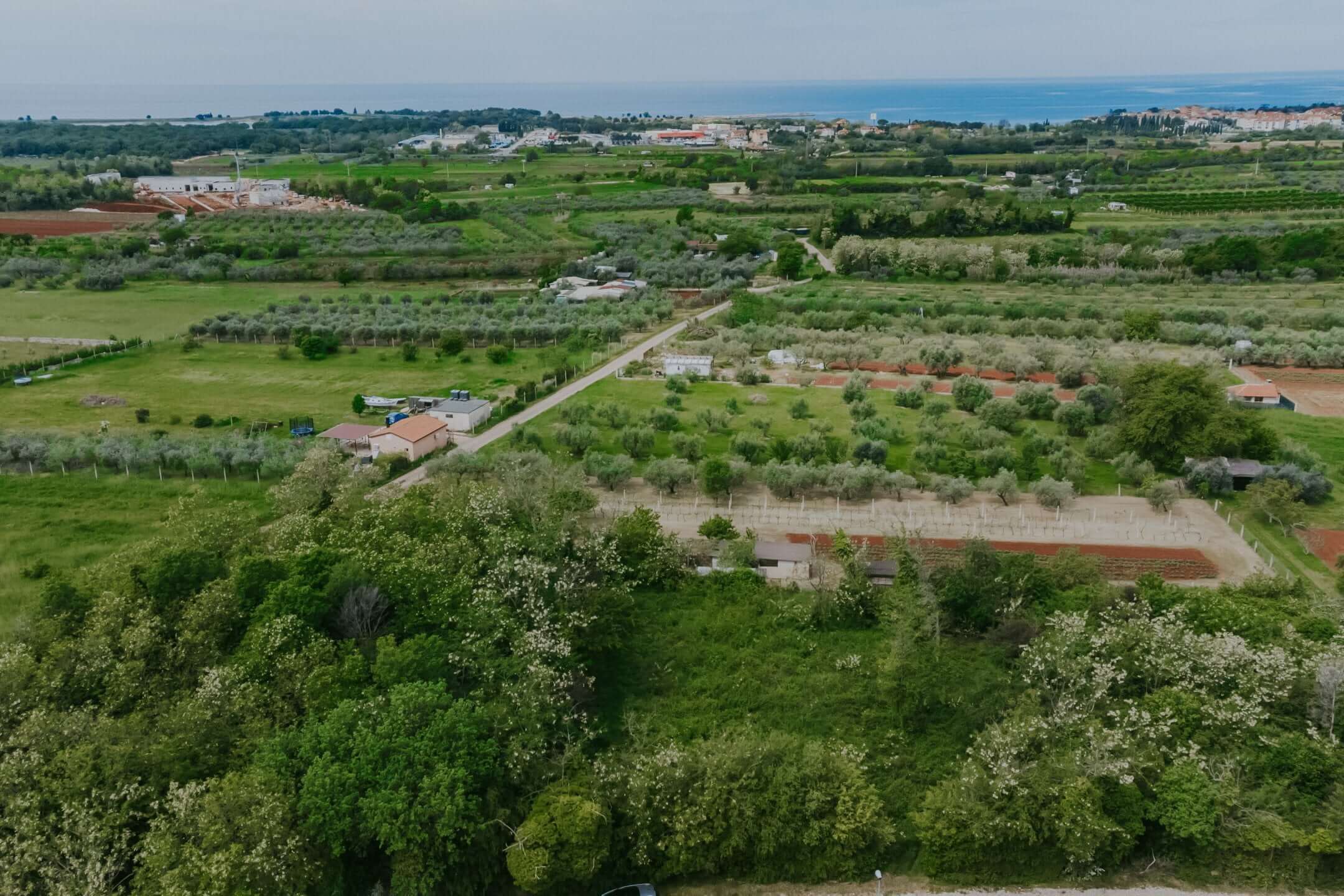 Umag, Finida | Hiša dvojček z bazenom in odprtim pogledom na morje