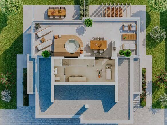 Zambratija moderne Wohnung in einem neuen Gebäude