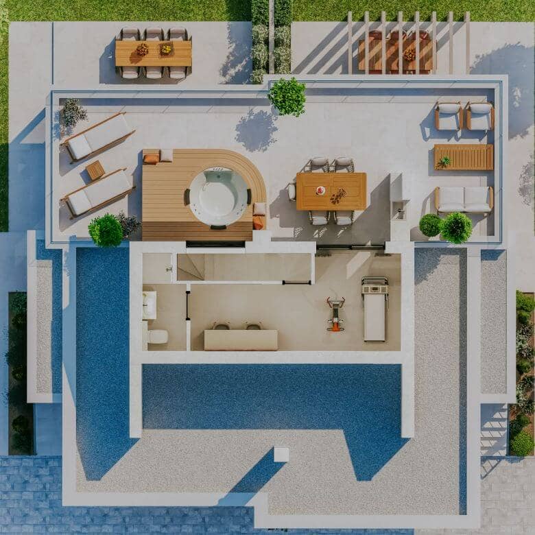 Zambratija moderne Wohnung in einem neuen Gebäude