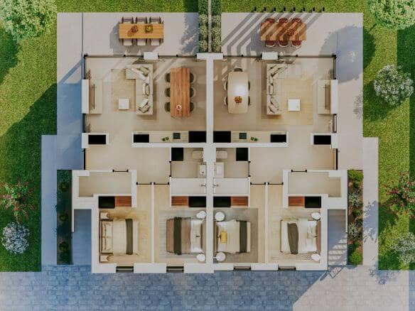 Zambratija moderne Wohnung in einem neuen Gebäude
