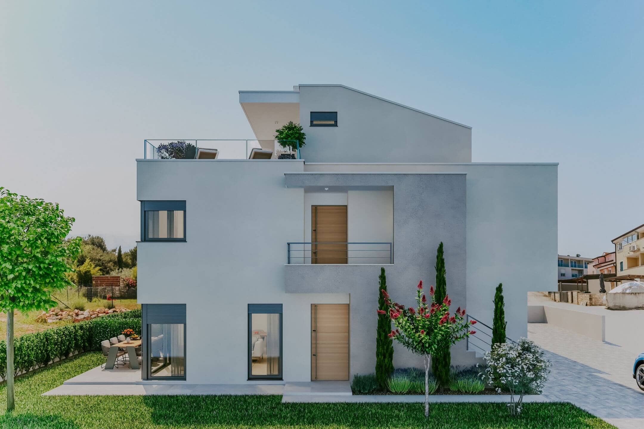 Zambratija moderne Wohnung in einem neuen Gebäude
