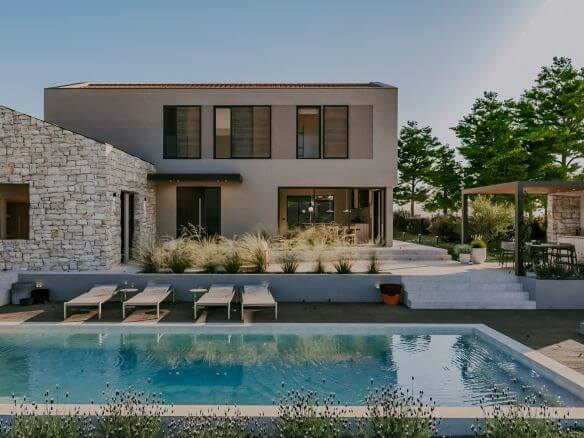 villa di design nei dintorni di orsera con piscina e benessere