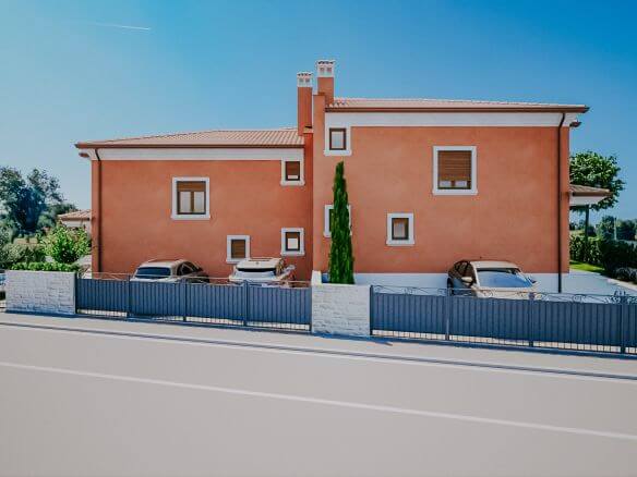 окрестности Кастеля двухквартирный дом с бассейном в новом здании