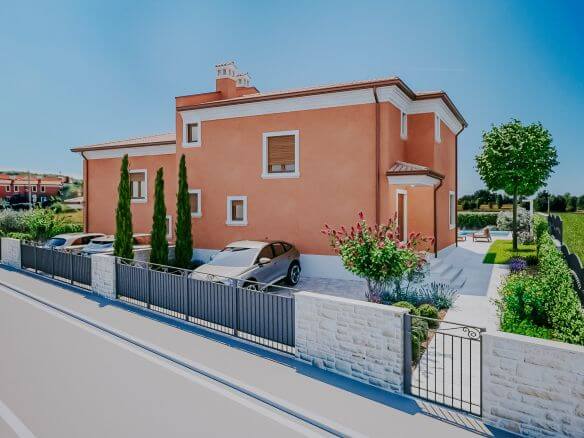 окрестности Кастеля двухквартирный дом с бассейном в новом здании