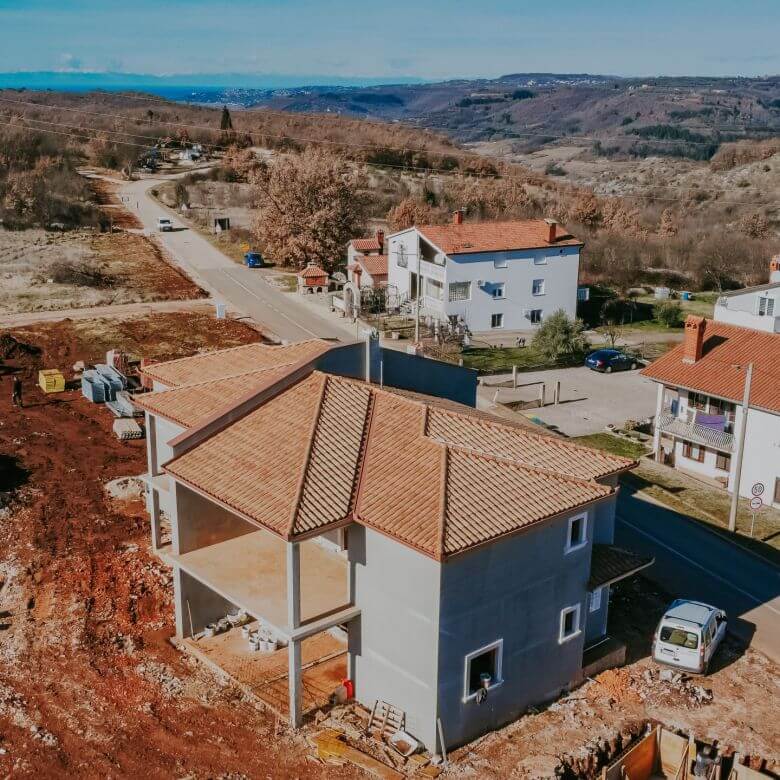 окрестности Кастеля двухквартирный дом с бассейном в новом здании