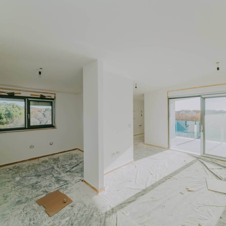 lovrecica modern apartment in a new building with an open sea view