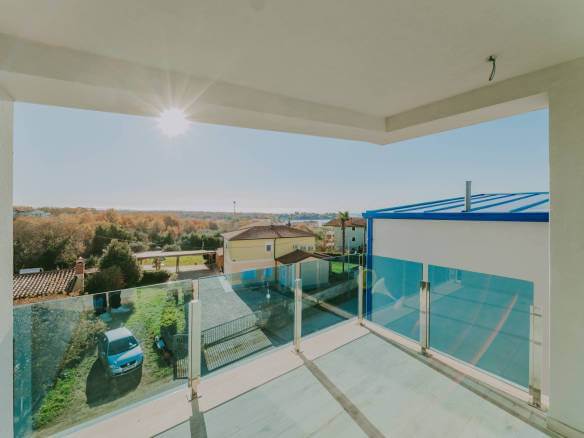 lovrecica modern apartment in a new building with an open sea view